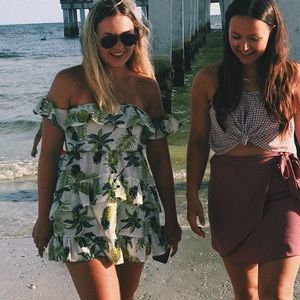 Palm + pineapple dress
